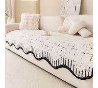 SHANNA Housse de Canapé Antidérapant Doux, d'angle 1/2/3/4 Places, Couvre Canapé Polaire Lavable-Protection Meubles & Décoration, pour Chiens et Animaux Domestiques(Beige, 90 * 210cm)