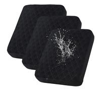 SHANNA Housse De Canapé Extensible : 3 Pièces Moderne Imprimée, Housses Super Douces Imperméables pour Canapés (Noir)