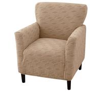 SHANNA Housse de chaise de banquet extensible : 1 housse de fauteuil en tricot de luxe du milieu du siècle, antidérapante, douce, couleur unie, pour bureau, réception, canapé de lecture