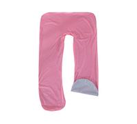 SHANNA Housse de Coussin de Corps, Taie d'oreiller de Maternité Doux Taie d'oreiller de Grossesse Facile à Installer Taie d'oreiller en Forme de U Lavable en Machine (Rose Bleu)