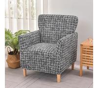 SHANNA Housse de fauteuil de banquet extensible : 1 housse de fauteuil de luxe du milieu du siècle super douce avec tiges en mousse pour la protection de meubles, pour salon, chambre à coucher