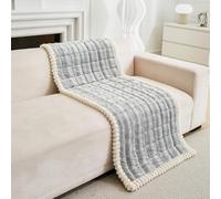 SHANNA Housses De Coussin De Canapé Matelassées en Velours Peluche Modernes, Housses De Canapé Épaisse, Nouveau Couvre-Canapé Respirant, Tapis Lit pour Animaux Doux (Gris Clair, 70×180cm)