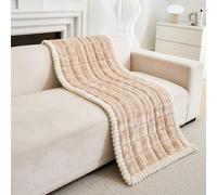 SHANNA Housses De Coussin De Canapé Matelassées en Velours Peluche Neuves, Housses De Canapé Épaisse, Couvre-Canapé Antidérapant, Douce Canapé pour Animaux, pour Chien (Marron Clair, 70×210cm)