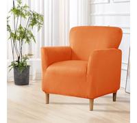 SHANNA Housses de Fauteuil Velours pour Banquet: 1 Pièce Housse De Chaise De Luxe Moderne Extensible avec des Housses Canapé Individuelles Le Bureau, La Réception Et Le Canapé De Lecture (Orange)