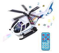 SHANNA Jeu pour VéHicule AéRien,Télécommande Infrarouge de Jouet hélicoptère, Avion Car Toy avec Ensemble Jouets éDucatifs pour VéHicules, avec Les lumières LED et la musiquepour Enfant (Blanche)