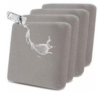 SHANNA Lot de 4 housses de coussin de canapé modernes imperméables et lavables pour canapé, fauteuil, siège de canapé (gris marron)
