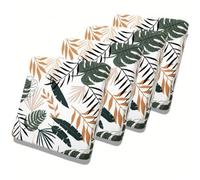 SHANNA Lot de 4 housses de coussin imperméables et douces imprimées pour extérieur, très élastiques, pour meubles d'extérieur, enfants, animaux domestiques (motif-2)