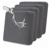 SHANNA Lot de 4 housses de coussin imperméables pour canapé, extérieur, très élastiques, antidérapantes, couleur unie, pour meubles d'extérieur, enfants, animaux domestiques (gris foncé)