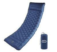 SHANNA Matelas De Camping Autogonflant : Extra Épais 12 Cm Ultraléger Matelas De Couchage Gonflable Imperméable avec Pompe Intégrée pour Voyage en Plein Air (Bleu Marine)
