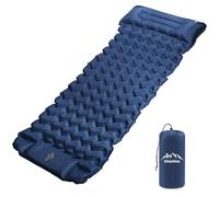 SHANNA Matelas gonflable de camping d'extérieur : épaisseur de 8 cm, matelas ultra léger à gonflage rapide avec coussin, tapis de camping compact imperméable avec pompe à pied intégrée pour les