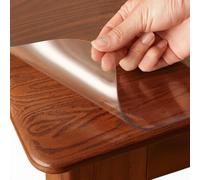 SHANNA Nappe Transparente Épaisse 80 x 130cm Rectangulaire, Imperméable Protection Table Transparent, Toile Cirée Transparente Nappe Plastique, PVC Nappes Protege Table Transparent Protège Les Rayures