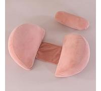 SHANNA Neuf Coussin de Grossesse pour Dormir, Coussin d'allaitement, Coton Oreiller de Grossesse de Soutien du Corps pour Maintenir Votre Dos, Coussin de maternité avec Housse Amovible(Rose)