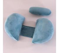 SHANNA Neuf Coussin de Grossesse pour Dormir, Coussin d'allaitement, Coton Oreiller de Grossesse de Soutien du Corps pour Maintenir Votre Dos, Ventre, Coussin de maternité avec Housse Amovible(Bleu)