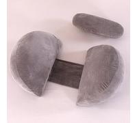 SHANNA Neuf Coussin de Grossesse pour Dormir, Coussin d'allaitement, Coton Oreiller de Grossesse de Soutien du Corps pour Maintenir Votre Dos, Coussin de maternité avec Housse Amovible(Gris Foncé)