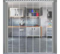 SHANNA Rideau à Lanières en PVC 7 Pièces 91 * 203cm, Rideau à Lamelles Transparent, Rideaus Laniere Portes Intérieures Portes moustiquaires pour Entrepôts Frigorifiques et Supermarchés