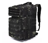 SHANNA Sac à Dos Militaire Tactique 45L de Grand Volume, Sac Multifonction Armée Molle Assaut Pack, Backpack Crossfit Randonnée pour Voyage Trekking Randonnée Camping École Pêche Alpinisme