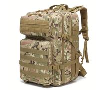 SHANNA Sac à Dos Militaire Tactique 45L de Grand Volume, Sac Multifonction Armée Molle Assaut Pack, Backpack Crossfit Randonnée pour Voyage Trekking Randonnée Camping École Pêche Alpinisme