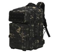 SHANNA Sac à dos tactique militaire de 45 L, grande capacité, sac à dos de randonnée, camping, sac à dos étanche pour sports de plein air, gym, voyage, sac à dos Molle, sac à dos militaire de 3 jours