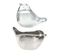 Shannan Barometre A Cristaux, Tempête en Verre Stations Météo,Décoration De Table De Bouteilles De Baromètre en Forme D'oiseau Artisanal,Station Météo Baromètre en Forme D'oiseau pour Maison