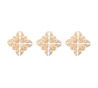 shanpu 12 pièces 6 x 6 cm style européen sculpté en coin appliques meubles non peints décoration de porte