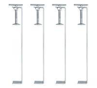 ShanQian Lot de 4 colliers de serrage profilés de brique en acier inoxydable 300 mm pour maçonnerie - Tige filetée réglable de 80 mm - Argenté