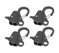 ShanQuilyx 4PCS 316 Stainless Steel Spring Hook, Boat Spring Snap Attach Rope Hook with 3/8-5/8in Opening, Quick Threading Marine Hardware for Boats RVs Trailers and Trucks