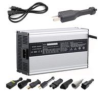 SHANRROW Chargeur de batterie professionnel pour chariot de golf 24/36/48/60/72 V, charge complète de 6 à 10 heures, chargeur intelligent pour voiture, bateau, chariot de golf EZGO