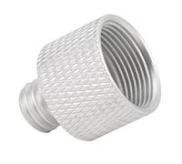 Shanrya Adaptateur à vis 5/8 femelle à 3/8 mâle, adaptateur fileté pour tige de microphone en alliage d'aluminium de qualité supérieure pour support de tige micro (argent (F3B))