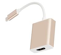 Shanrya Adaptateur d'interface Multimédia de Type C vers HD, Adaptateur de Type C vers HD 10 Go inséré des Deux Côtés pour Le Bureau (Or)