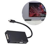 Shanrya Adaptateur Mini DP, Mini Hub DP 60Hz 6.75Gbps pour TV (Noir)