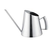Shanrya Arrosoir Argenté en Acier Inoxydable 1500ml Nitrip Brossé Jardin Plantation Intérieur Extérieur 1.5L