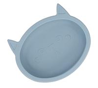 Shanrya Bol de Nourriture pour bébé, Bol Flexible et Mignon en Forme de Chat à Ventouse pour Tout-petits pour les Repas (BLUE)