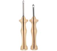 Shanrya Bricolage Petite Aiguille de poinçon, Outils de Tricotage de poignée en Bois Portables, vêtements pour peintures décoratives Rideaux taies d'oreiller