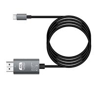 Shanrya Câble de Convertisseur d'interface Multimédia de Type C vers HD, Mode Alternatif DP 16 Gbps Câble d'interface Multimédia de Type C vers HD Cuivre PVC pour Moniteur (Noir)