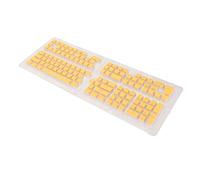Shanrya Capuchons de Pudding PBT, Capuchons de Remplacement Mats à Double Injection avec Zéro Brillant pour Le Bureau (Jaune)