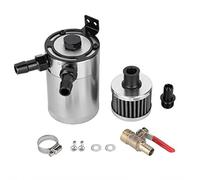 Shanrya Catch Can, Kit de Voiture de reniflard de réservoir de récupération d'huile de réservoir de réservoir d'huile en Alliage d'aluminium, pour véhicule Automobile(Silver)