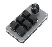Shanrya Clavier à Une Main, Mini Clavier à Connexion Filaire à 6 Touches avec Bouton de Lumière RVB pour Ordinateur