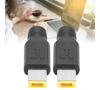 Shanrya Connecteur Adaptateur, 5,5 x 2,1 mm Femelle à 11 x 5,0 mm mâle carré 2 adaptateurs d'alimentation pour Ordinateur Portable avec Performance Stable, Adaptateur Universel pour Accessoires pour