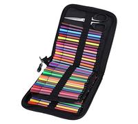 Shanrya Étui à Crayons, étui à Crayons d'art Toile pour Crayons stylos à Croquis(72 Sacs pliants (Noir))