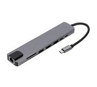Shanrya Extenseur de Port USB, Vitesse de Transmission Robuste et Durable de 5 Gbit/s Hub USB 3.0 100 W en Alliage d'aluminium à Charge Rapide pour Ordinateur Portable pour Ordinateur Portable