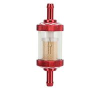 Shanrya Filtre à essence pour moto Carving Résistance à la chaleur Filtre à carburant de moto en ligne Filtre à gaz Filtre à carburant pour motos de 6 mm de diamètre (rouge)