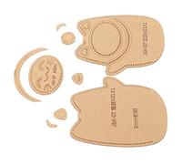 Gabarit Acrylique, Gabarit Acrylique de Portefeuille Gabarit en Cuir Porte-Clés de Chat Modèle Acrylique de Porte-Monnaie avec Papier Kraft pour Make Key Case