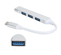 Shanrya Hub USB, boîtier en alliage d'aluminium, facile à utiliser, plug and play, transfert de données de type C vers USB pour ordinateurs pour tablettes téléphones portables