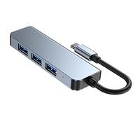 Shanrya Hub USB C, 4 Ports Pratiques de Type C vers Hub USB pour Les Voyages
