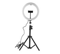Shanrya Ichiias Anneau en Métal Léger Portable Léger Mobile Téléphone Mobile Diffusion en Direct Photographie LED Anneau Remplir Lumière avec Trépied