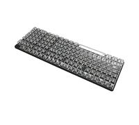 Shanrya Jeu de Clés, Capuchons de Remplacement de la Hauteur de l'ASFC 132 Touches Transparentes Haute PC Fabrication de Bricolage pour Clavier Mécanique (Blanc)