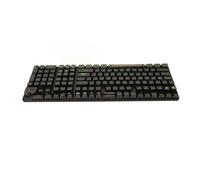Shanrya Jeu de Clés, Clés Personnalisées Bricolage Fabrication PC Haute Transparence Conception Ergonomique CBSA Hauteur pour Clavier Mécanique (Lettres Vertes Transparentes Noires)