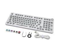Shanrya Kit de Clavier personnalisé, Kit de Clavier Mécanique rétroéclairé RVB à 98 Touches Remplaçable à Chaud pour Remplacement