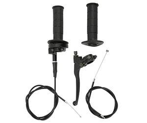 Shanrya Kit de poignée d'embrayage d'accélérateur, poignées d'accélérateur d'installation Facile en Alliage d'aluminium 7/8in/22mm pour Mini vélo 125c 4 Temps