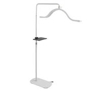 Shanrya Lampadaire à Cils, Pieds en Caoutchouc Antidérapants Prise Ue 100 à 240V 3200K à 5600K Lumière de Cils Demi-lune pour la Diffusion en Direct (WHITE)